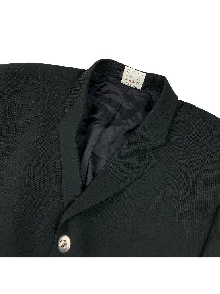 Masamoto Men’s Japanese 3-Metal Buckle Blazer Jacket Black Medium